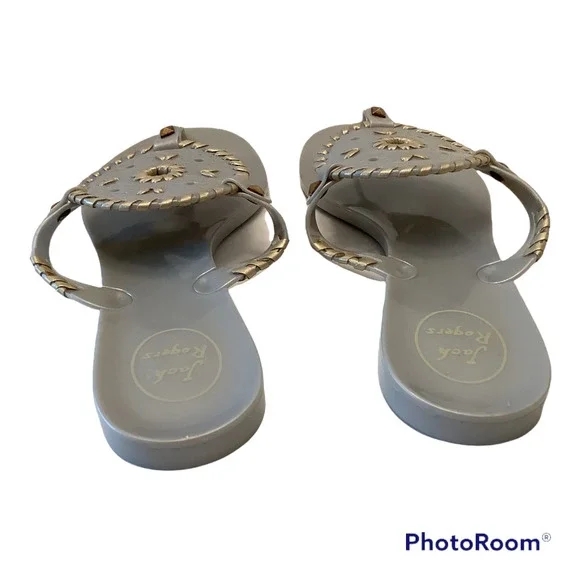 JACK ROGERS GEORGICA MEDALLION JELLY SANDALS 10 - Picture 5 of 7